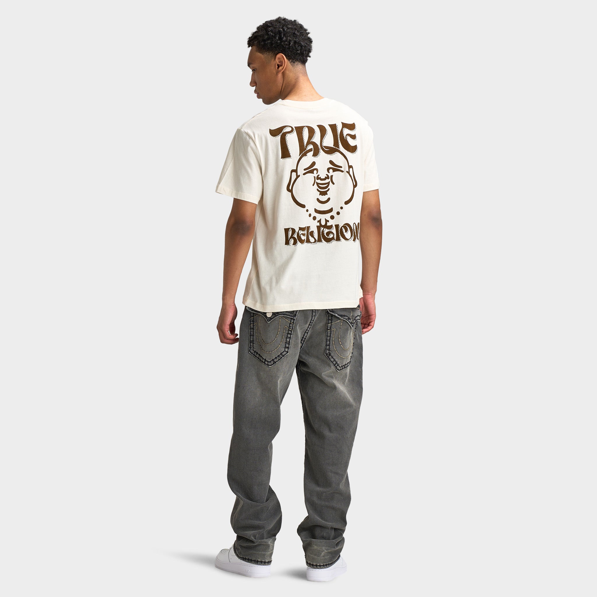 True Religion SS WAVY LOGO BUDDHA FACE TEE Winter White – JD Sports
