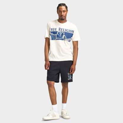 True Religion Short Polaire avec Logo Bouddha / Noir