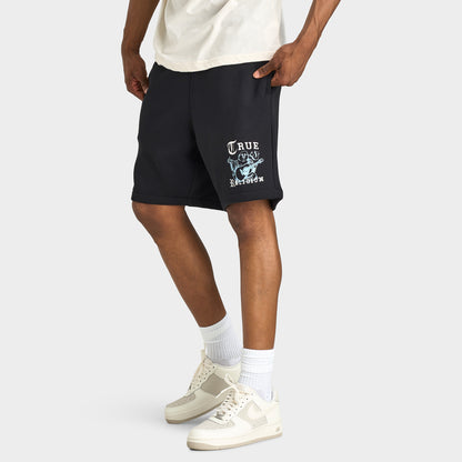 True Religion Short Polaire avec Logo Bouddha / Noir