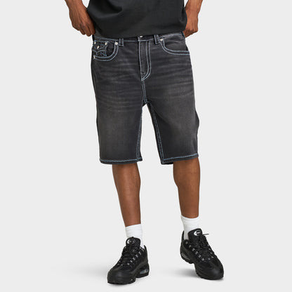 True Religion Bobby Big T Short à Rabat / Noir Profond Délavé