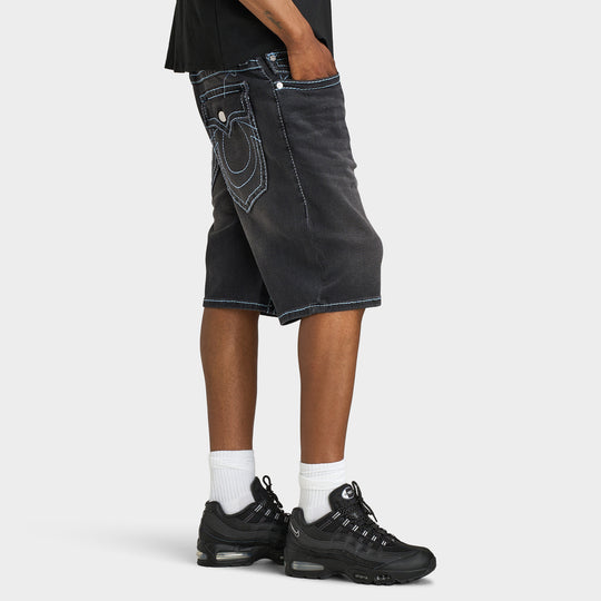 True Religion Bobby Big T Flap Shorts / Deep Silence Black Wash