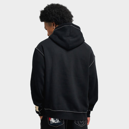 True Religion No1 Big T Hoodie / Jet Black