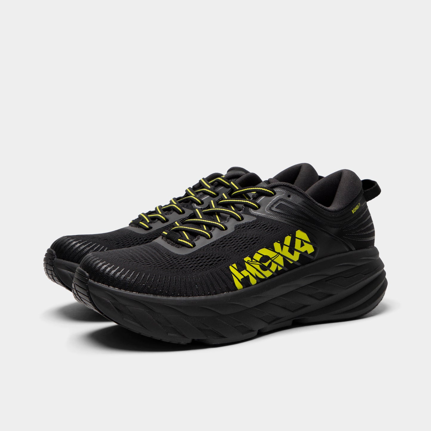 HOKA Bondi 7 Noir / Hoka Agrumes