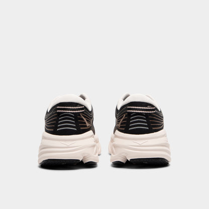Hoka Women's Bondi 7 Black / Rose Cream