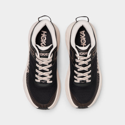 Hoka Women's Bondi 7 Black / Rose Cream