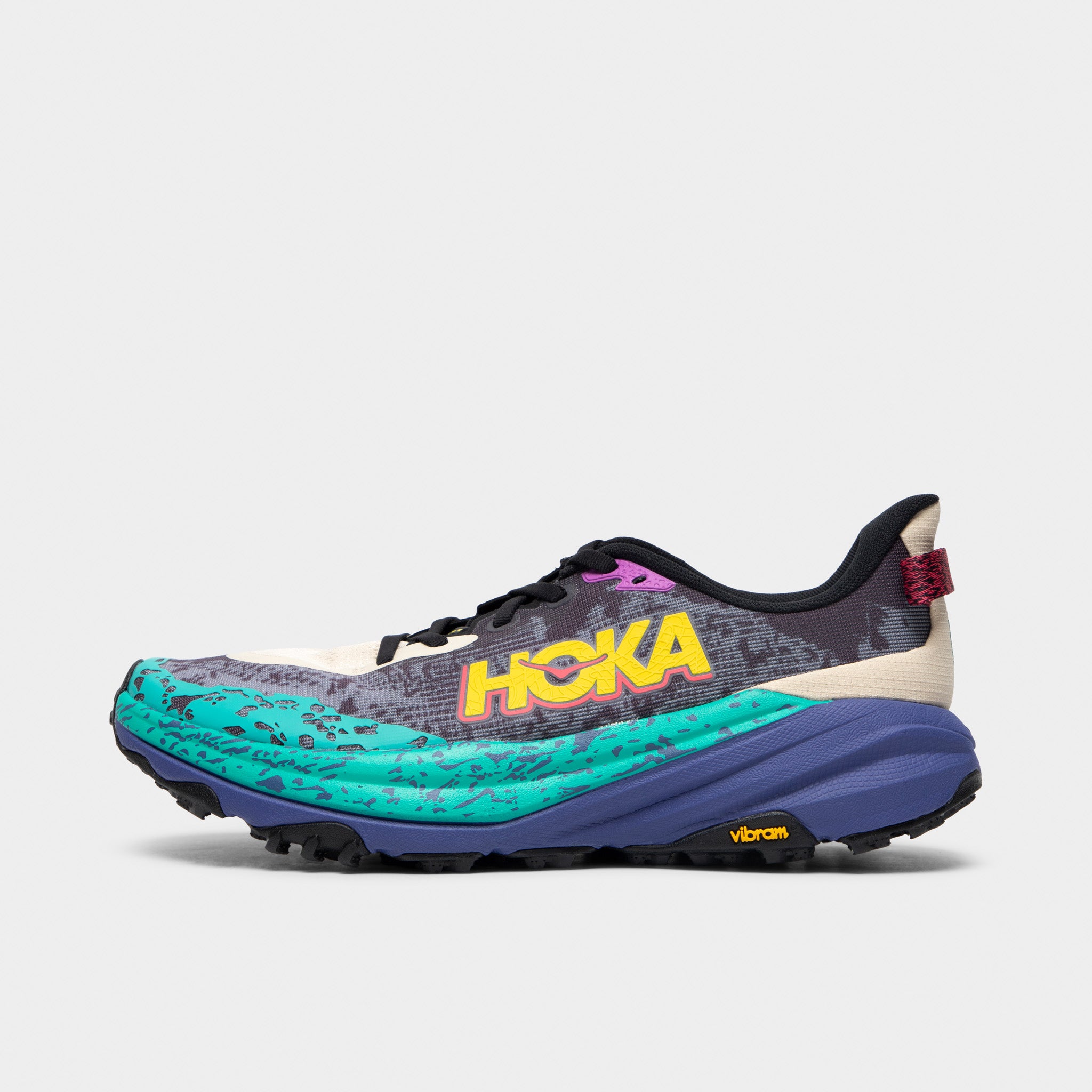 HOKA Speedgoat 6 Grey / Purple - Yellow – JD Sports