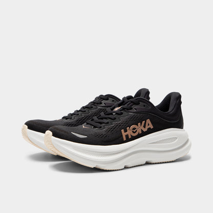 Hoka Women's Bondi 9 Black / Rose Gold