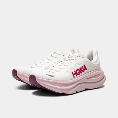 Hoka Femme Bondi 9 Blanc / Opaline Rose