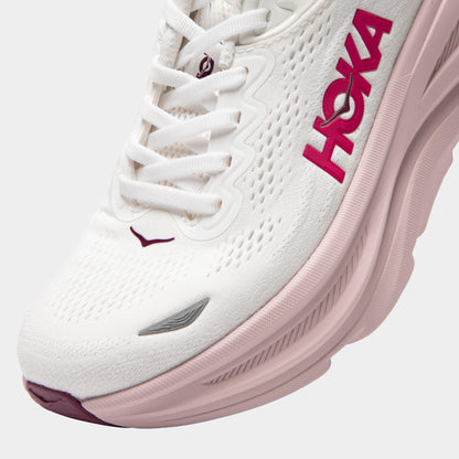 Hoka Femme Bondi 9 Blanc / Opaline Rose