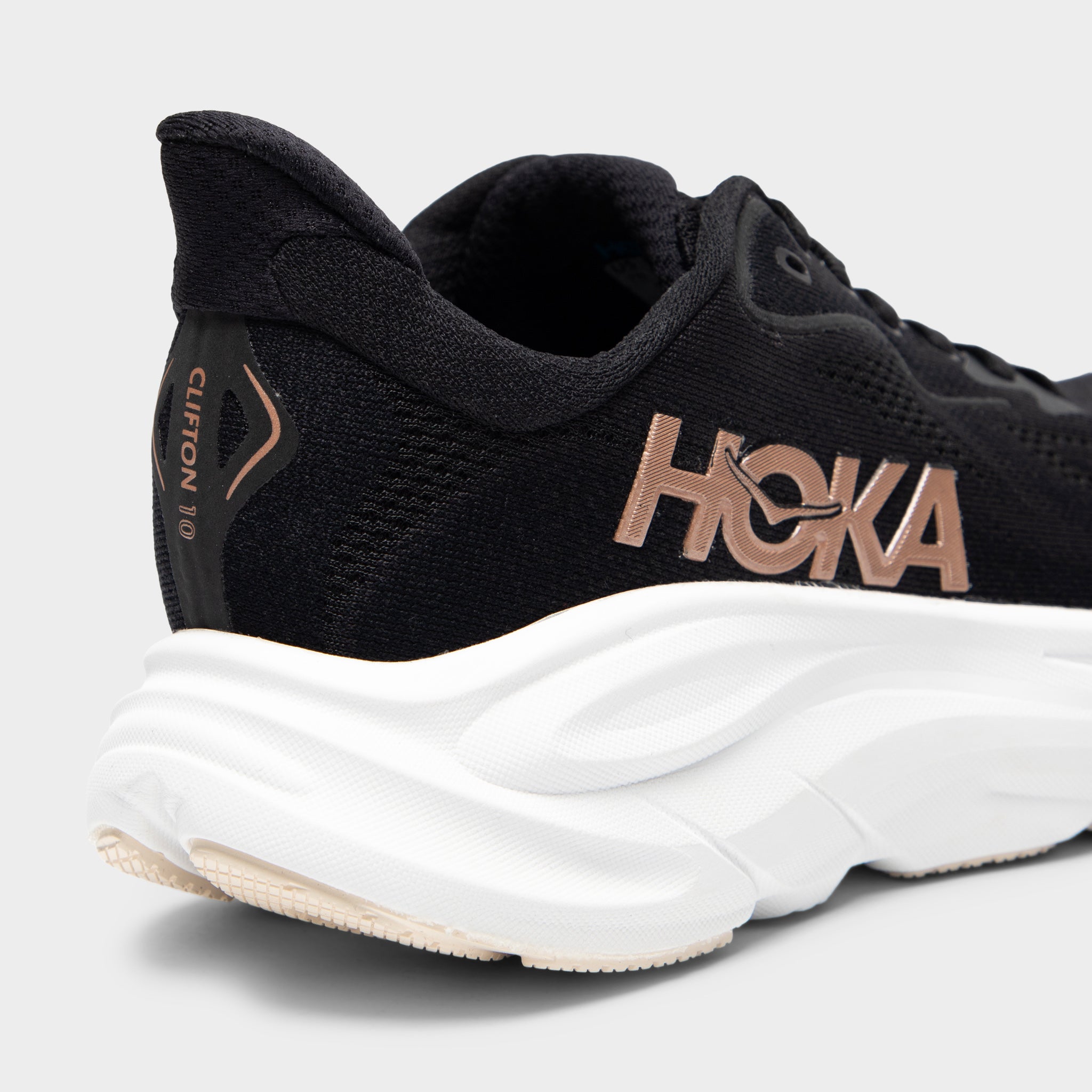 Hoka Women's Clifton 10 Black / White - Rose Gold – JD Sports