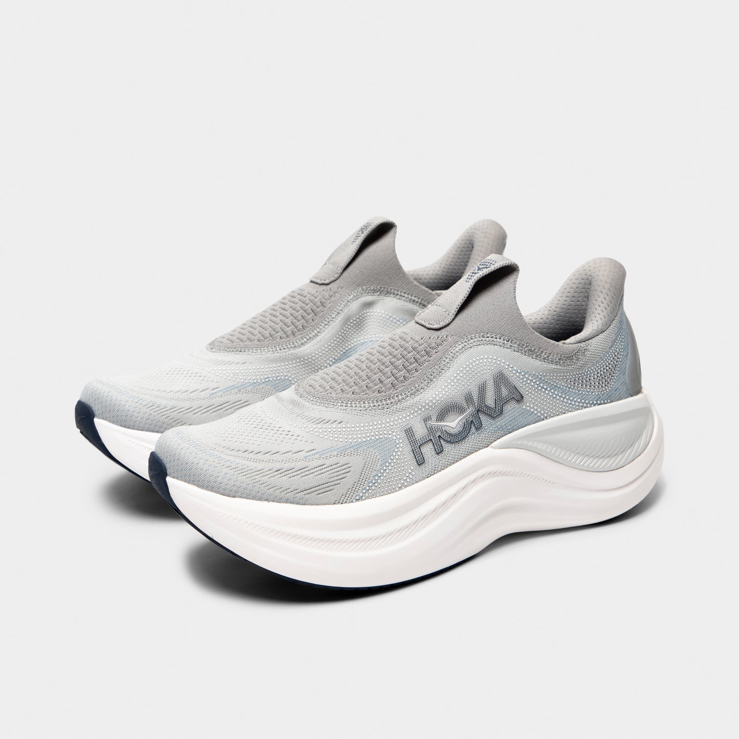 Hoka Skyward Laceless Grey / White