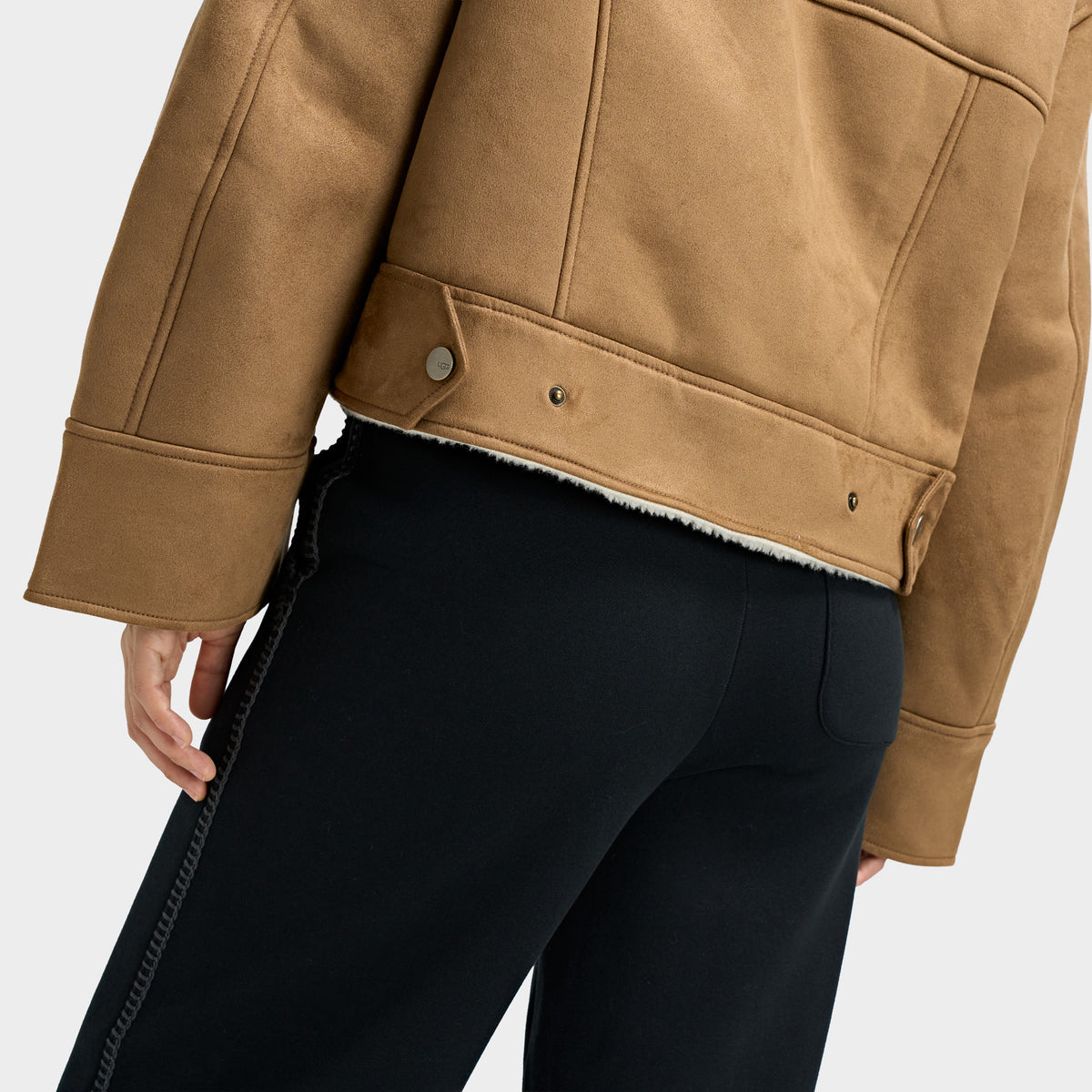 Blouson moto UGG Finnian Luxefluff / Châtaigne