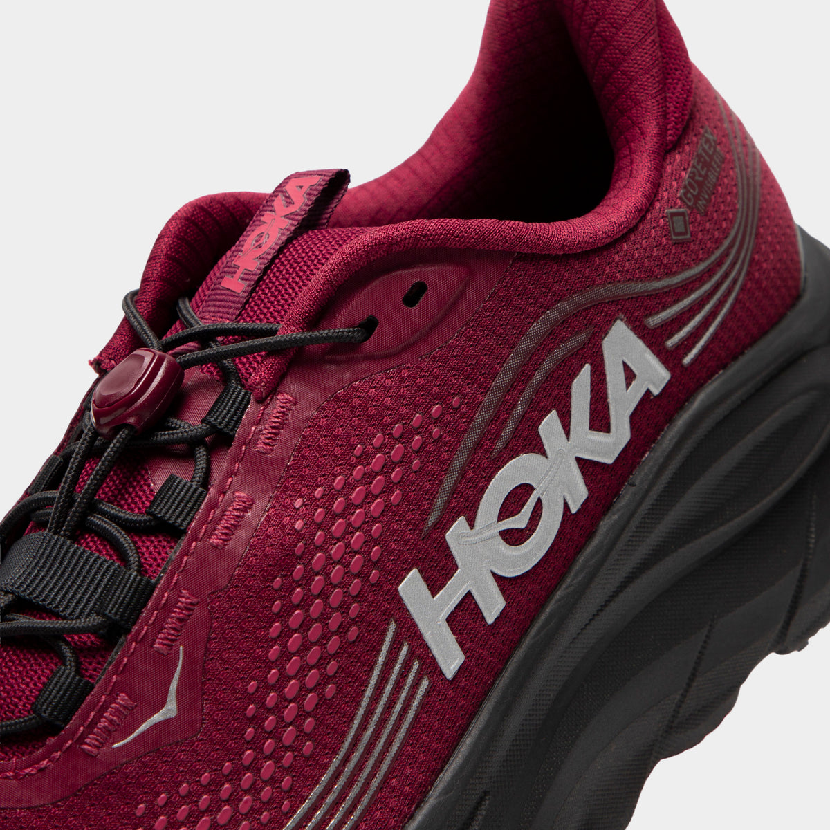 HOKA Clifton 11 GTX Varsity Burgundy / Carbon Black