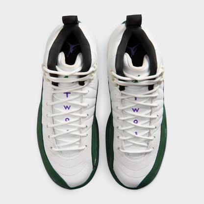 Jordan 12 Retro GS Summit White / Gorge Green - Black