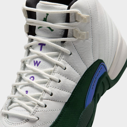Jordan 12 Retro GS Summit White / Gorge Green - Black
