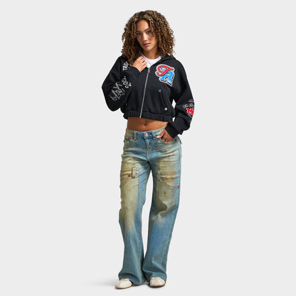 True Religion Women's Carpenter Bobbi Flap Big T / Winter Breeze