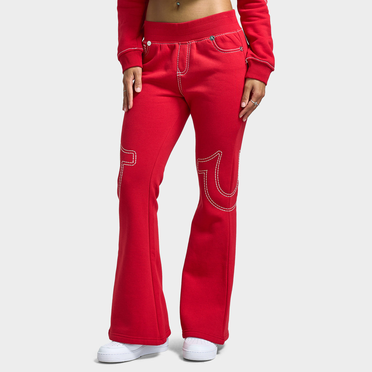 True Religion Women s Anniversary Big T Flare Pants Scarlet Sage JD true-religion-women-s-anniversary-big-t-flare-pants-scarlet-sage-jd