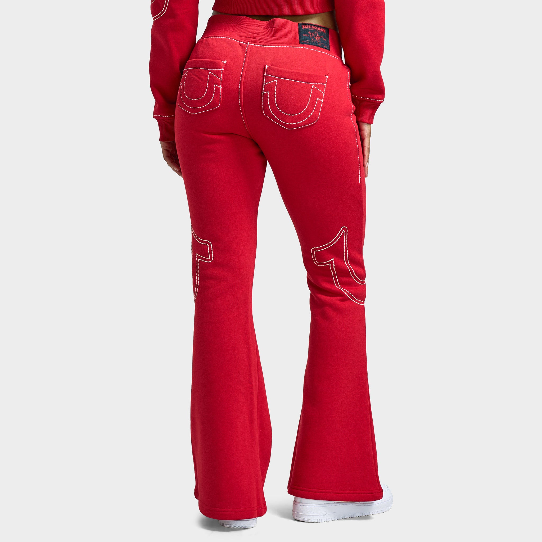 True Religion Women's Anniversary Big T Flare Pants / Scarlet Sage