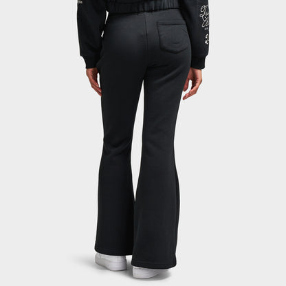 True Religion Women's Crystal V WB Flare Pants / Jet Black