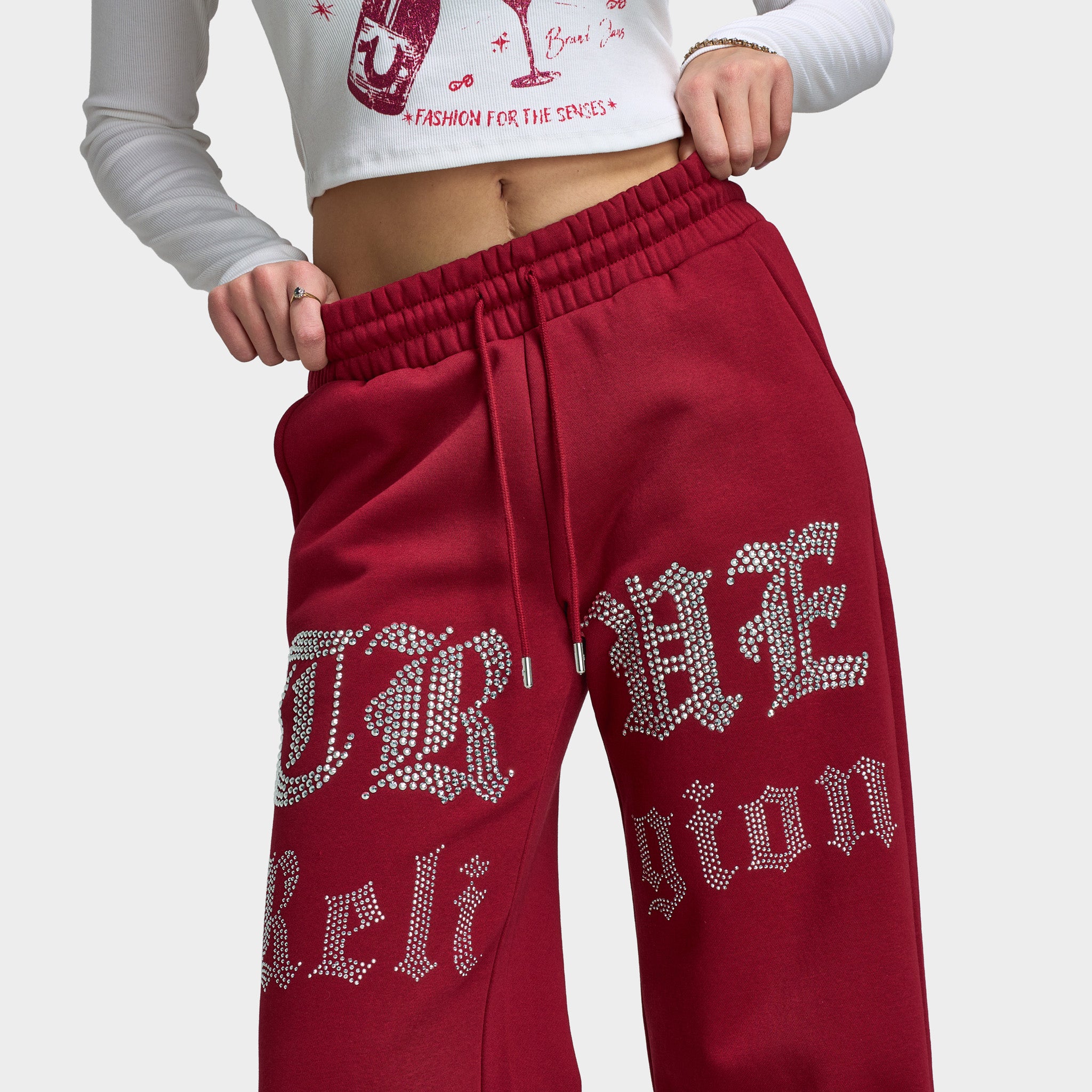 True Religion Women's Crystal Wide Leg Pants / Rhubarb – JD Sports
