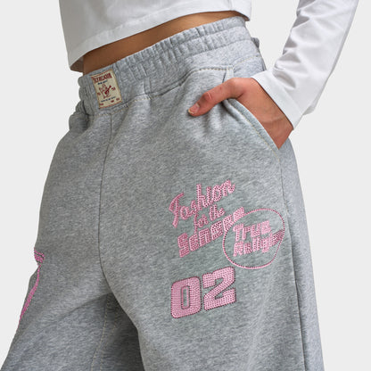 True Religion Jogging ample Big T Crystal / Gris chiné