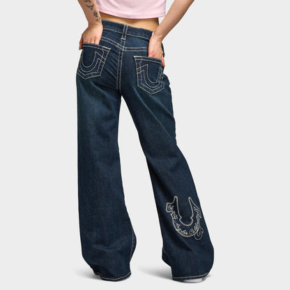 True Religion Femmes Jean Bobbi Baggy Big T Brodé / Ice Meadow