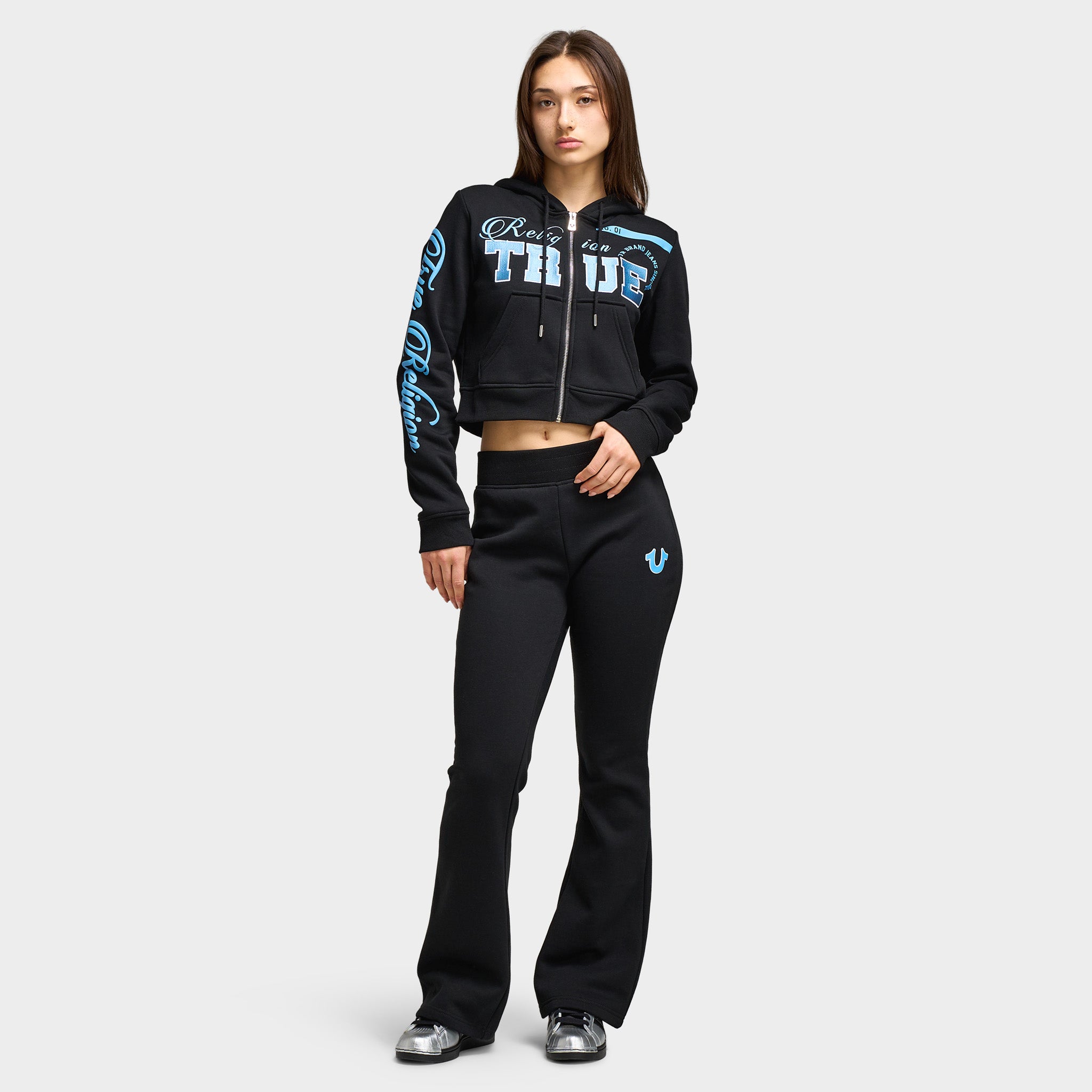 True Religion Women's Mid Rise Bootcut Pants / Black – JD Sports