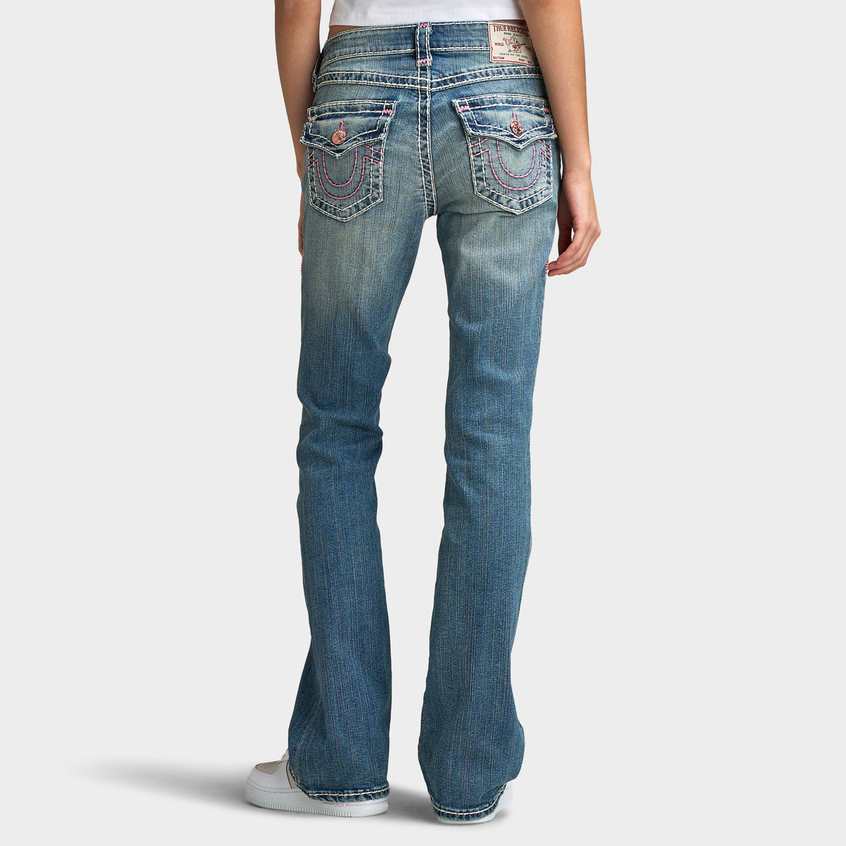 True Religion Jean Becca semi-évasé Super T Flap / Rouge Séquoia