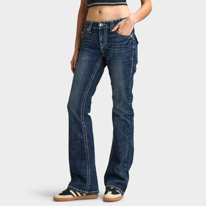 True Religion Women Crystal Becca Bootcut Big T / Dark Wash