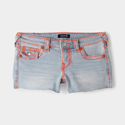 True Religion Joey LR Short Rabat Super T coupé / Bleu