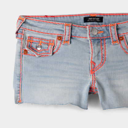 True Religion Joey LR Short Rabat Super T coupé / Bleu