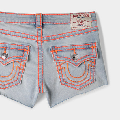 True Religion Joey LR Short Rabat Super T coupé / Bleu
