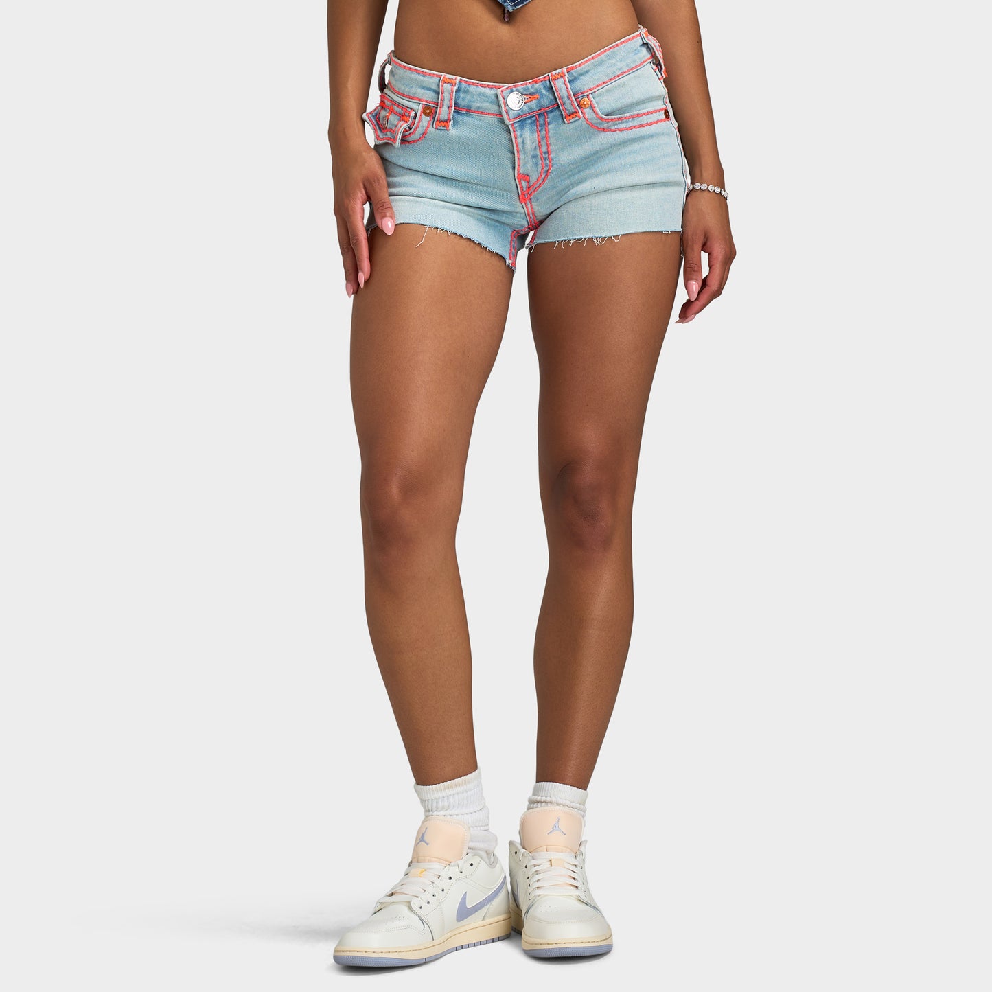 True Religion Joey LR Cut Off Short Supper T Flap / Blue