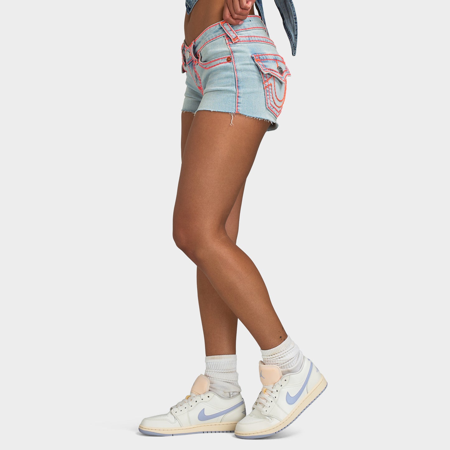 True Religion Joey LR Cut Off Short Supper T Flap / Blue