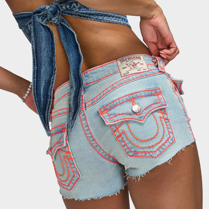 True Religion Joey LR Cut Off Short Supper T Flap / Blue
