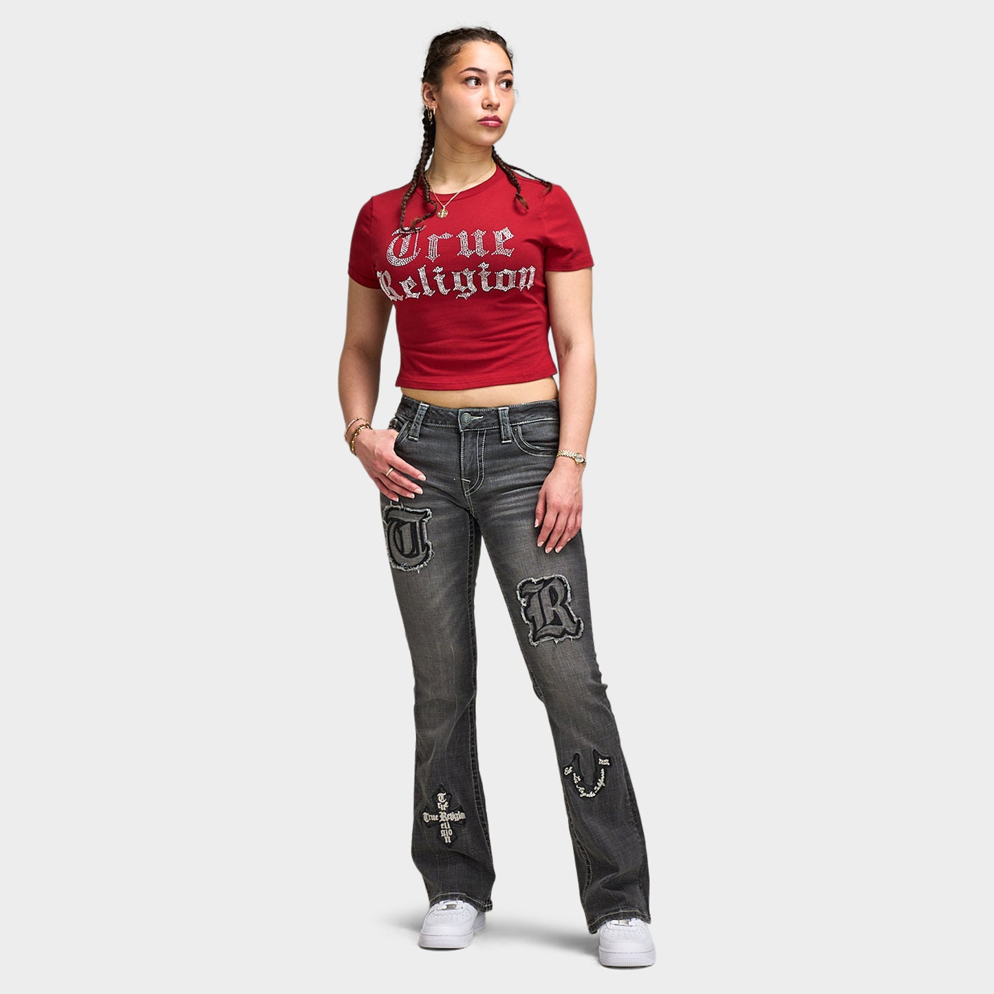 True Religion Crystal T-shirt  / Dahlia rouge