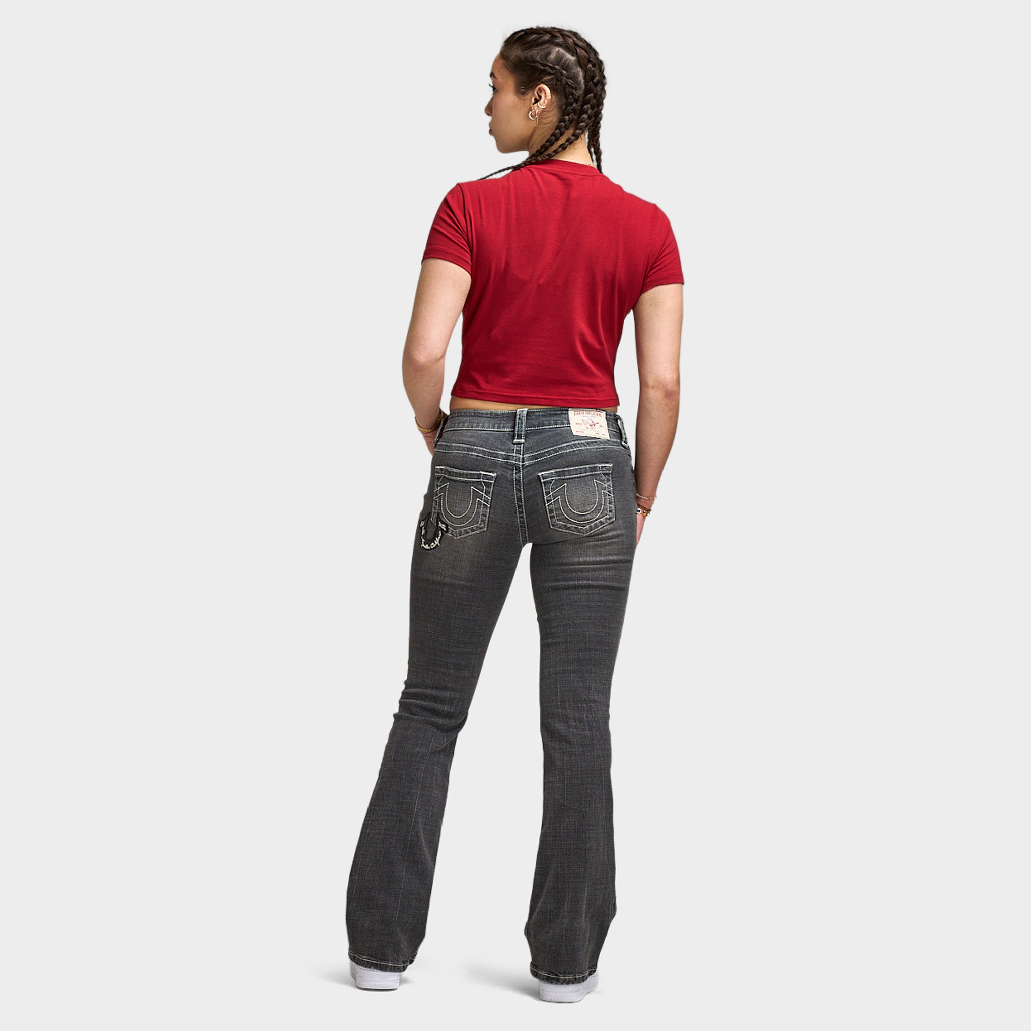 True Religion Crystal True Religion Baby Tee / Red Dahlia – JD Sports