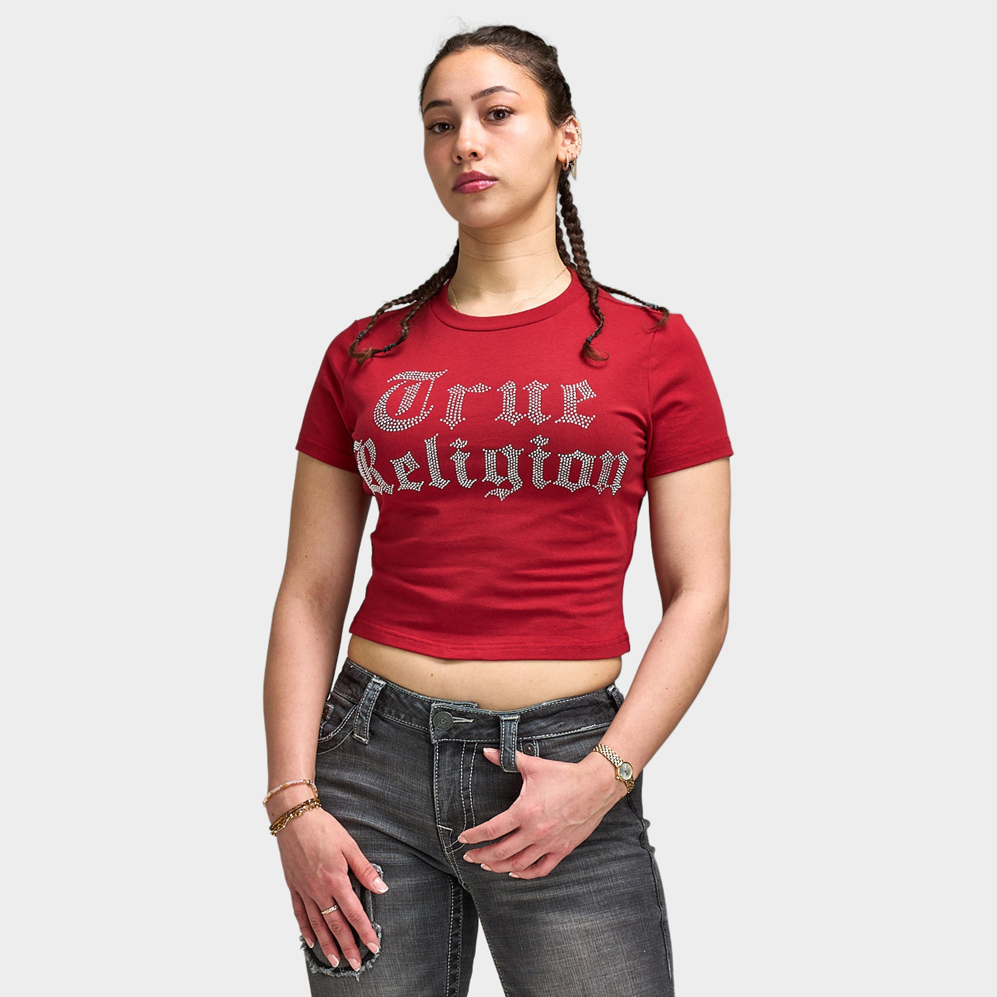 True Religion 34 DADA着用モデル True Religion Crystal True Religion Baby Tee / Red Dahlia – JD Sports