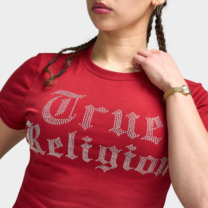 True Religion Crystal T-shirt  / Dahlia rouge