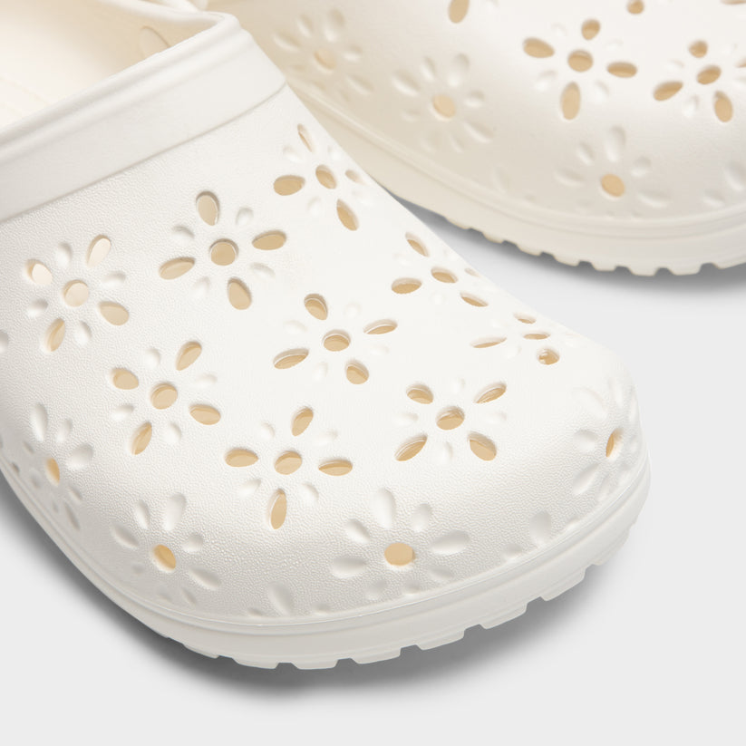 Crocs Women's Classic Floral Cut Out Clog / Chalk – JD Sports