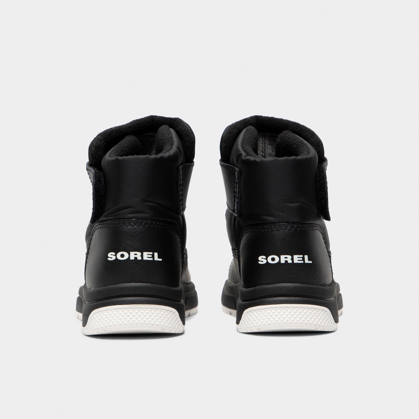 Sorel Children's Whitney 3 Strap Mid Waterproof Boots Black / Sea Salt