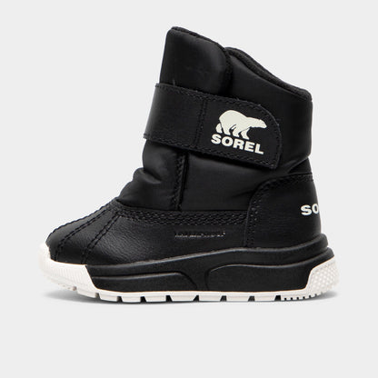 Sorel Toddlers' Whitney 3 Strap Mid Waterproof Boots Black / Sea Salt