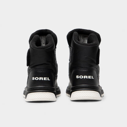 Sorel Toddlers' Whitney 3 Strap Mid Waterproof Boots Black / Sea Salt