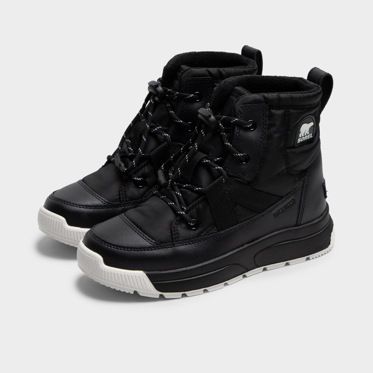 Sorel Juniors' Whitney III Mid Waterproof Black / Black