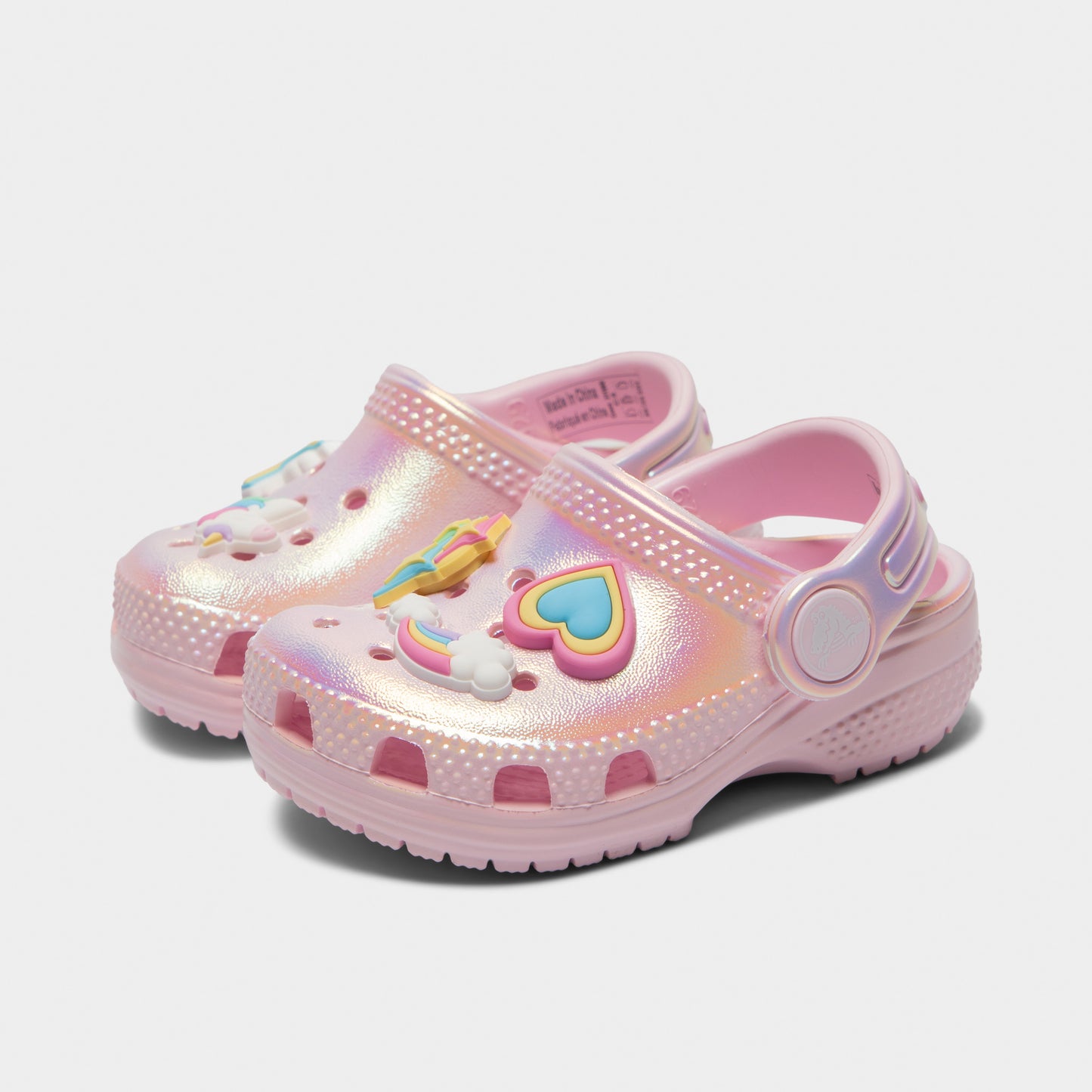 Sabots Crocs Classic Unicorn Iridescent Shimmer pour tout-petits / Rose lait