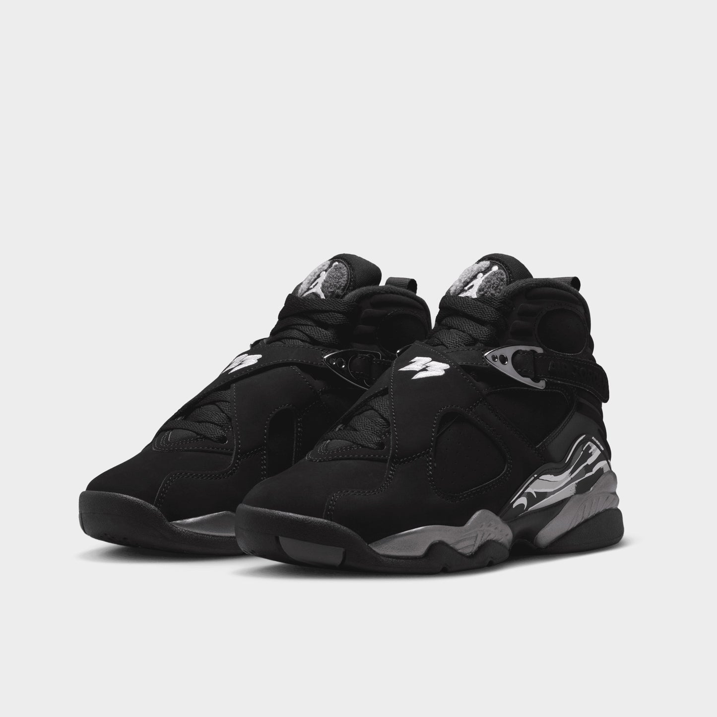 Jordan 8 Retro GS Noir / Blanc - Gris clair