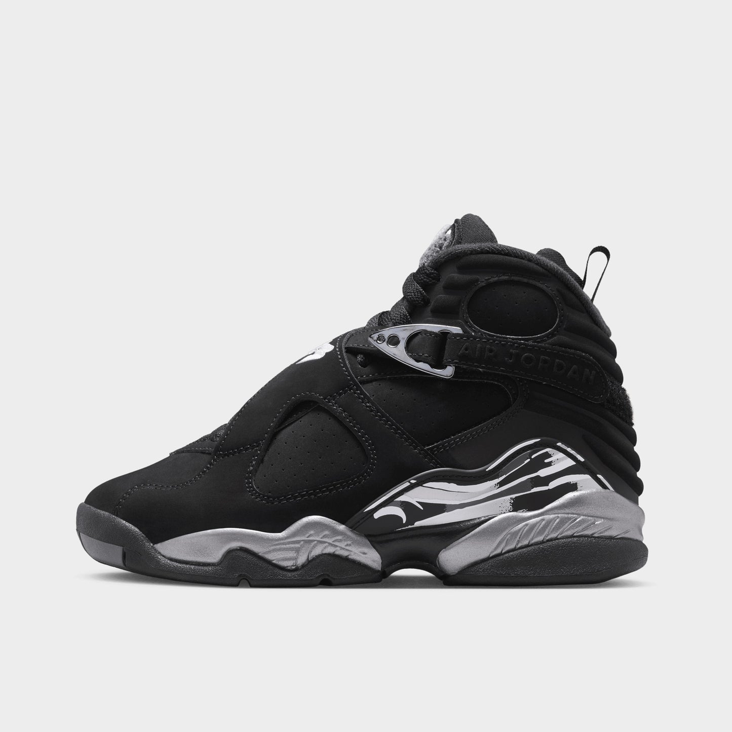 Jordan 8 Retro GS Noir / Blanc - Gris clair