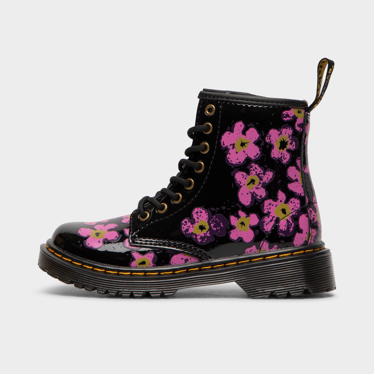 Dr. Martens Children's 1460 Pansy Patent Leather Black / Pink | JD Sports