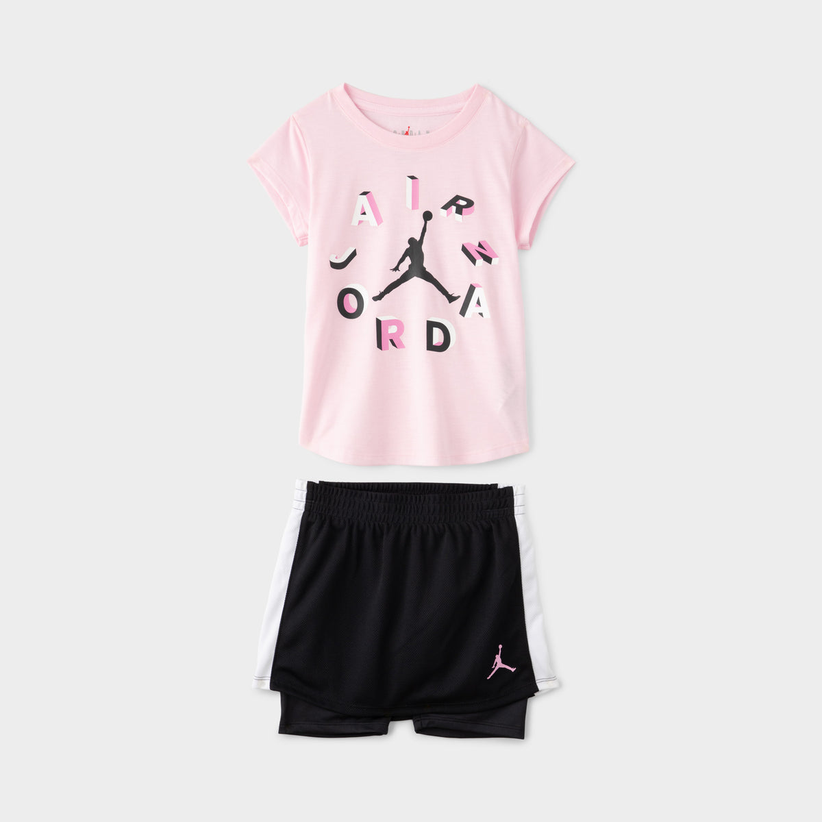 Jordan Child Girls' T-shirt and Skort Set Pink / Black | JD Sports Canada