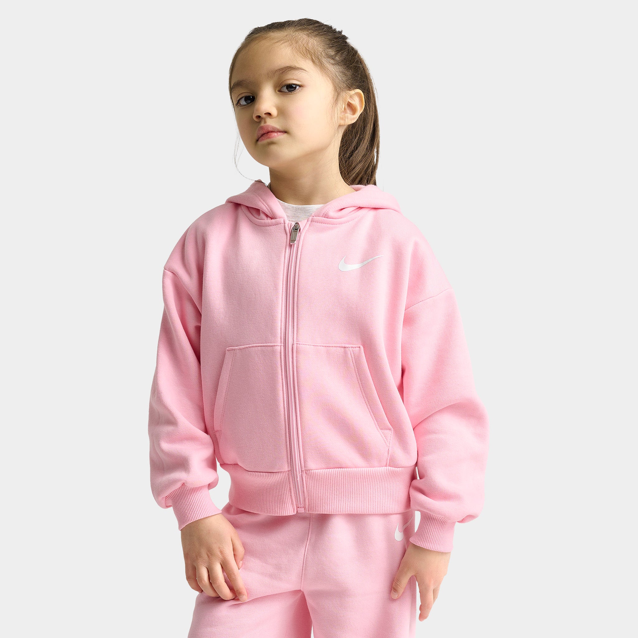 Nike Children's Fullzip Hoodie Wide Leg Pant Set / Medium Soft